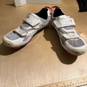 Louis Garneau White and Red Men's cycling Shoes